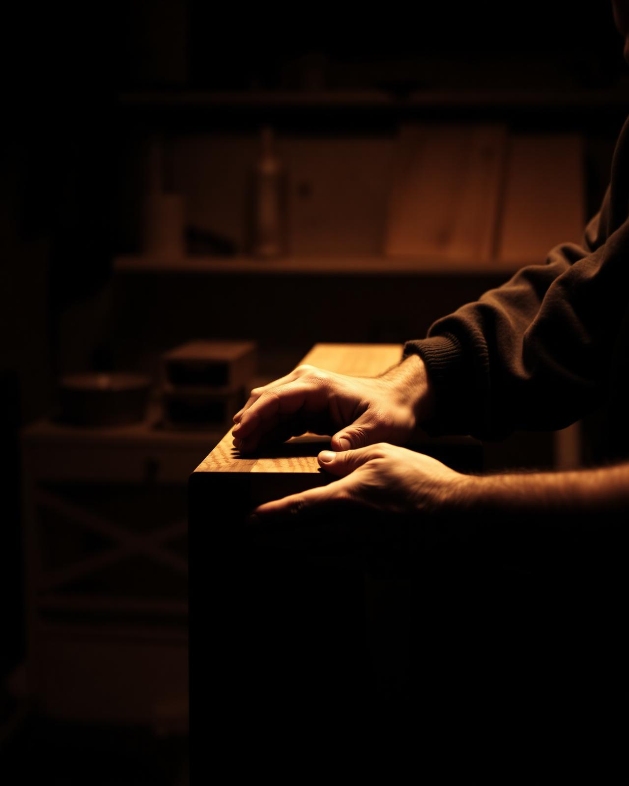 Artisan hands working on a precision joint